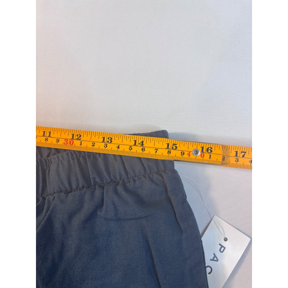 NWT PacSun Womens Large Blue Cotton Linen Blend Casual Wide Leg Pants - Picture 9 of 9